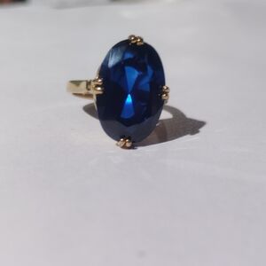 Elegant Blue and Gold Women's Ring